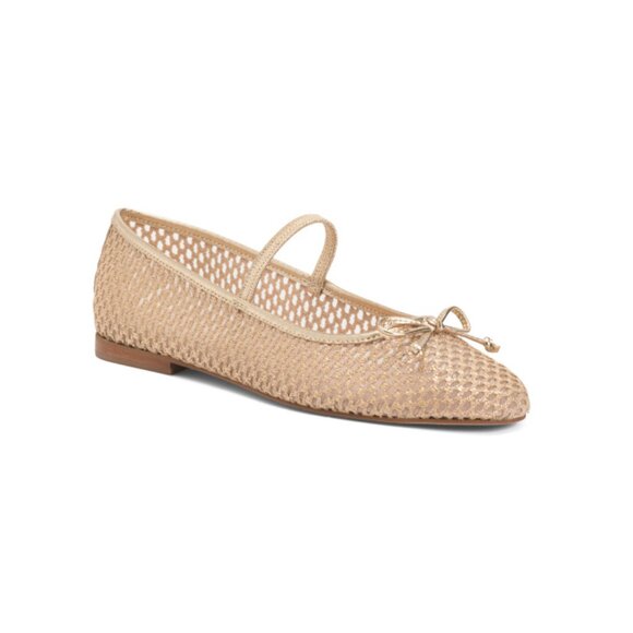 DOLCE VITA Gold Carin Ballet Mary Jane Flats - Picture 1 of 2